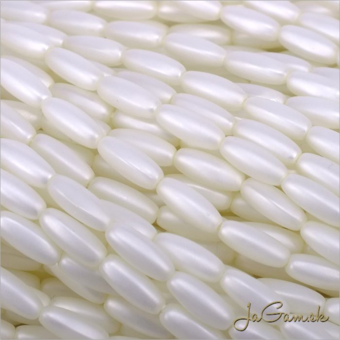 Voskované perly ryža 11x4mm, 50ks (vpt310)